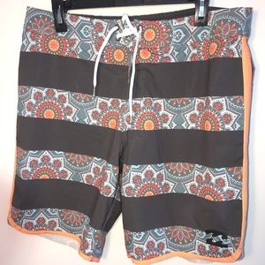 Billabong board shorts platinum size 34 Men’s rare unique 73